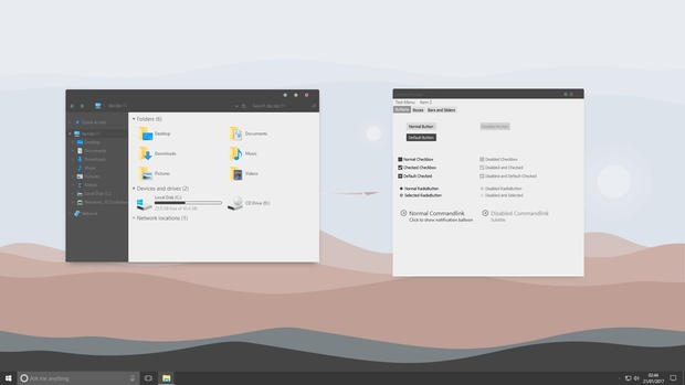 Simplify 10 Dark Colorful - Windows 10 Theme