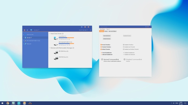 Simplify 10 Orange Blue - Windows 10 Theme