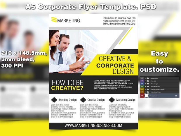 Creative Marketing Flyer Template (PSD)