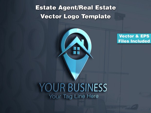 Estate Agent/Real Estate Vector Logo Template 4