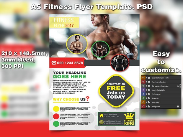 Fitness Flyer Template (PSD)