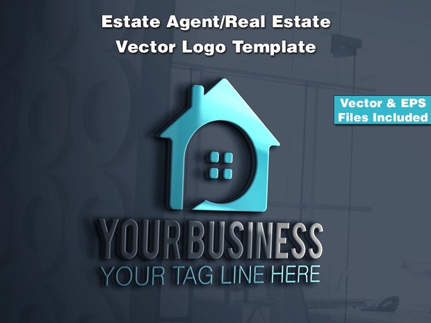 Estate Agent/Real Estate Vector Logo Template 3