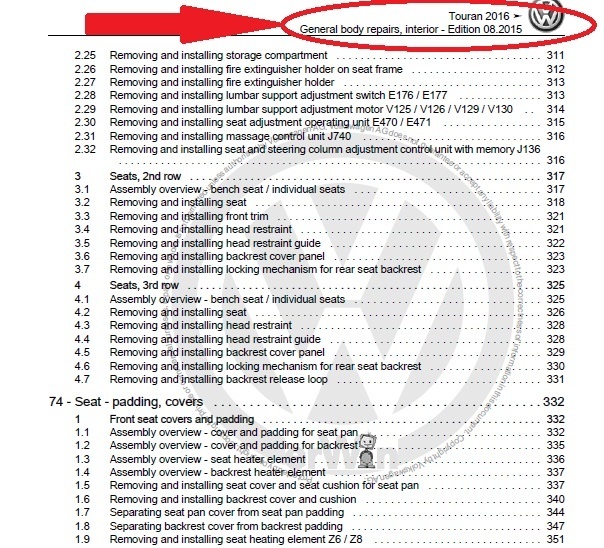 Vw touran service manual download