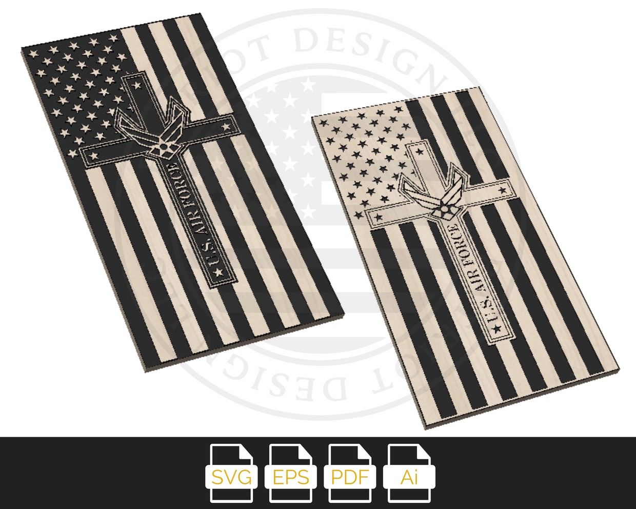 Download Us Air Force Cross Flag Usaf Cross American Flag V Patriot Design Llc