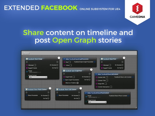 Extended Facebook Online Subsystem Plugin for UE4