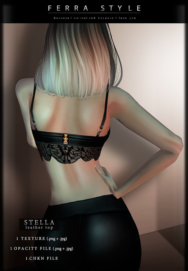 :: STELLA LEATHER TOP ::