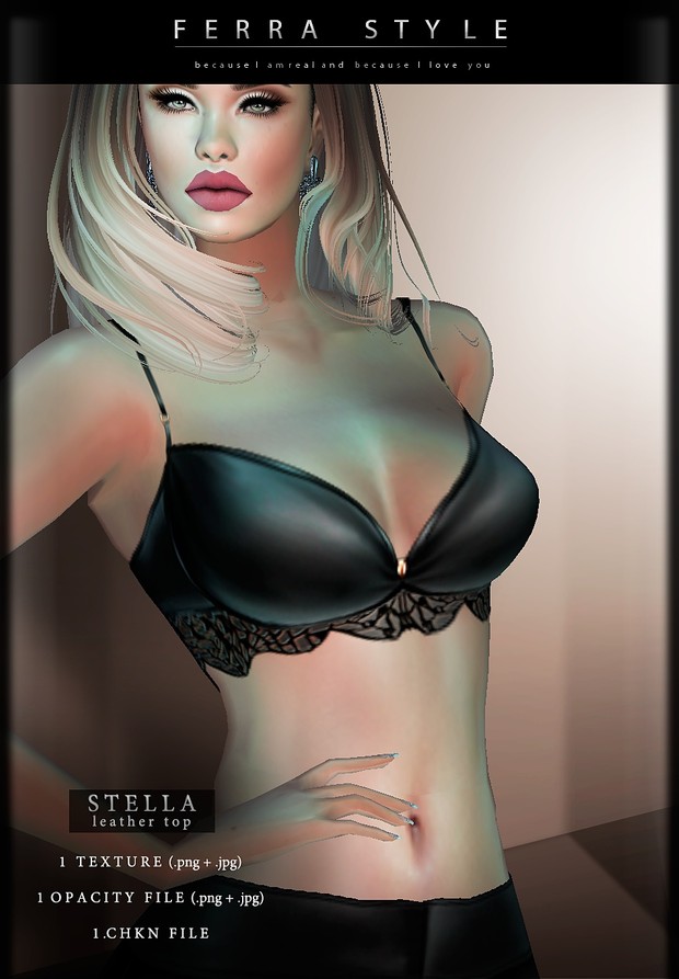 :: STELLA LEATHER TOP ::