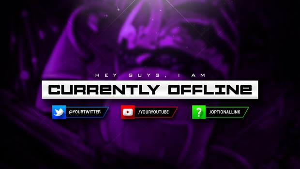 Fully Customizable OFFLINE SCREEN Template For Twitch/Streaming Websites