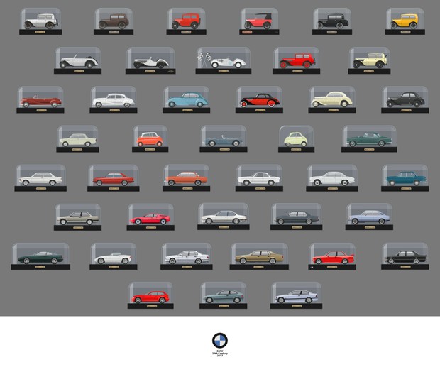 BMW-century collection - 42 detailed vector models - Ai file