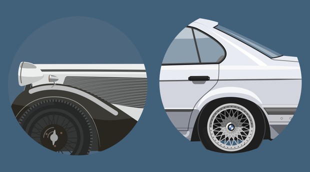 BMW-century collection - 42 detailed vector models - Ai file