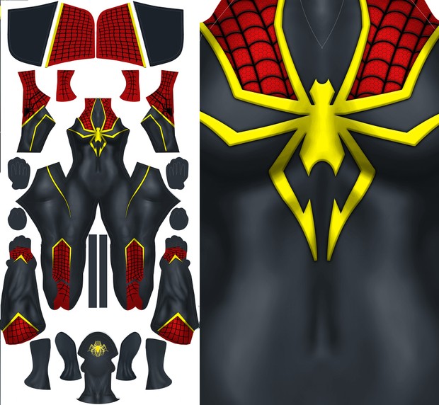 FEMALE HOODED SPIDER-MAN CONCEPT pattern file