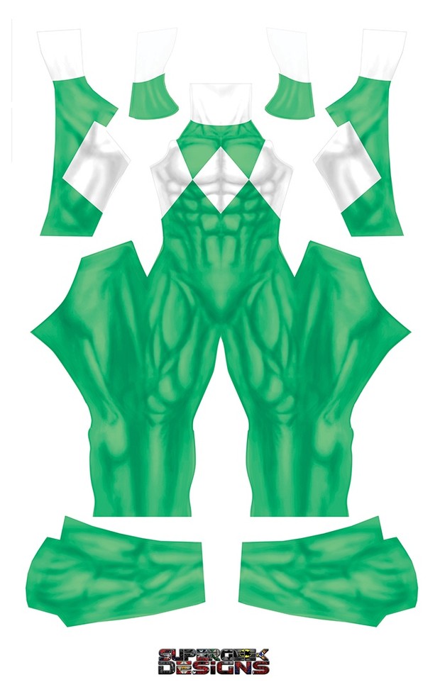 GREEN POWER RANGER (PLAIN) pattern file