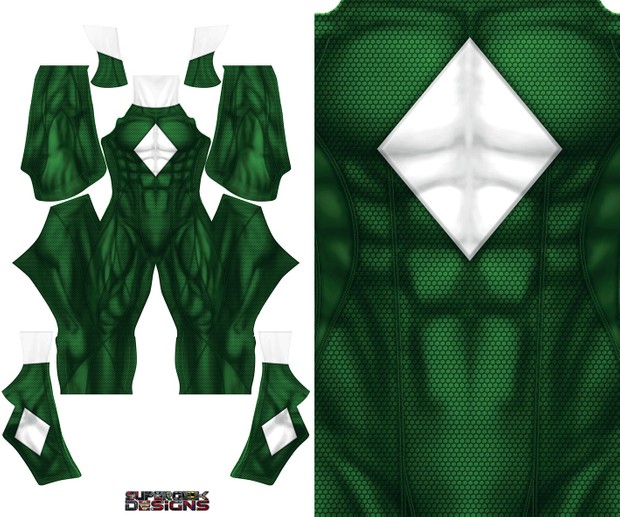 GREEN POWER RANGER concept design pattern file