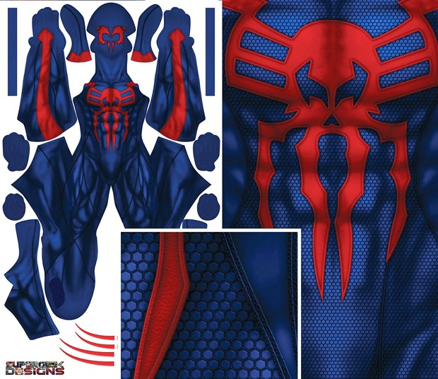 SPIDER-MAN 2099 (WITH eyes/lenses) pattern file