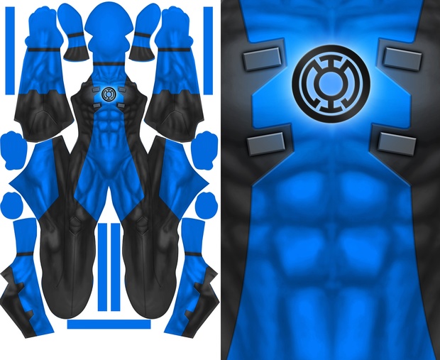 BLUE LANTERN DEADPOOL pattern file