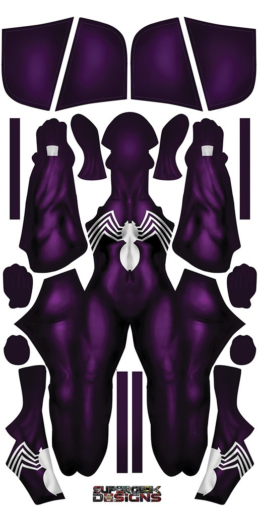 PURPLE SYMBIOTE HOODED FEMALE pattern file