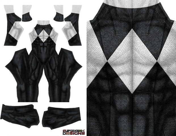 BLACK POWER RANGER (DOJ inspired design with no gold trim) pattern file