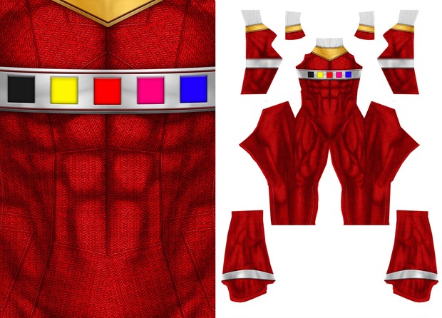 RED POWER RANGER IN SPACE pattern file