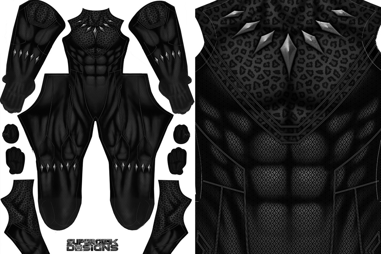 BLACK PANTHER concept design - pattern file - SUPERGEEK DESIGNS