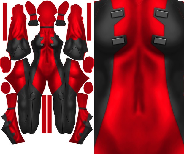 FEMALE DEADPOOL (plain) pattern file