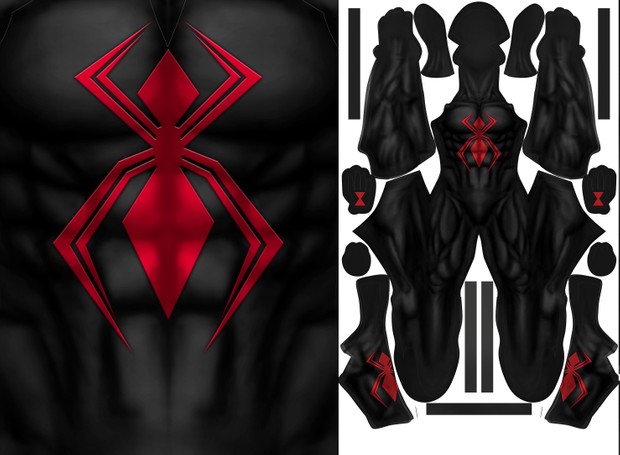 THE NEW SPIDER-MAN COMIC PATTERN (beveled emblem)