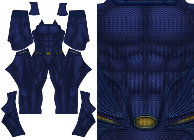 MAN OF STEEL SUPERMAN (no emblem or boots) pattern file
