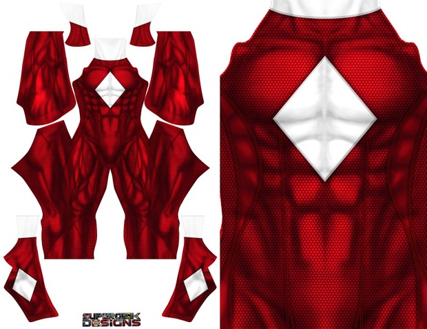 RED POWER RANGER concept design pattern file