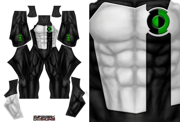 GREEN LANTERN (new muscle base, no textures) pattern file