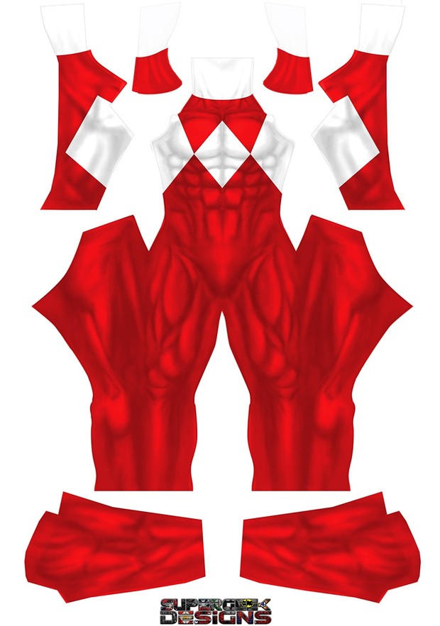 RED POWER RANGER (PLAIN) pattern file