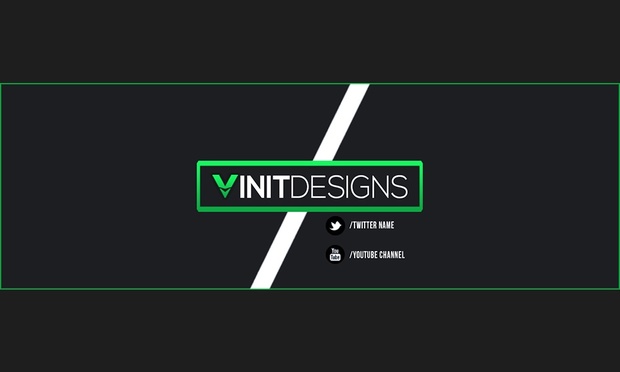 clean boxed twitter banner template vinitdesigns
