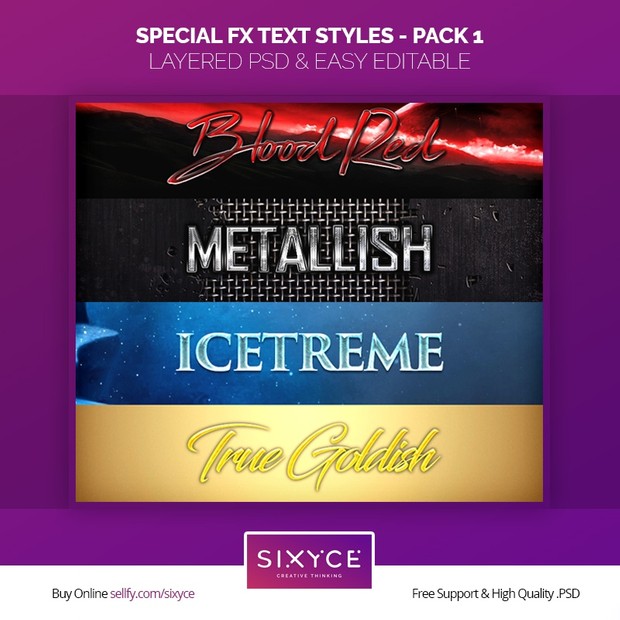 Special FX Text Styles - PSD (Pack 1)