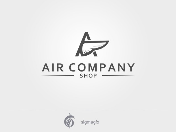 Air/wings company shop logo