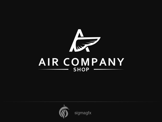 Air/wings company shop logo