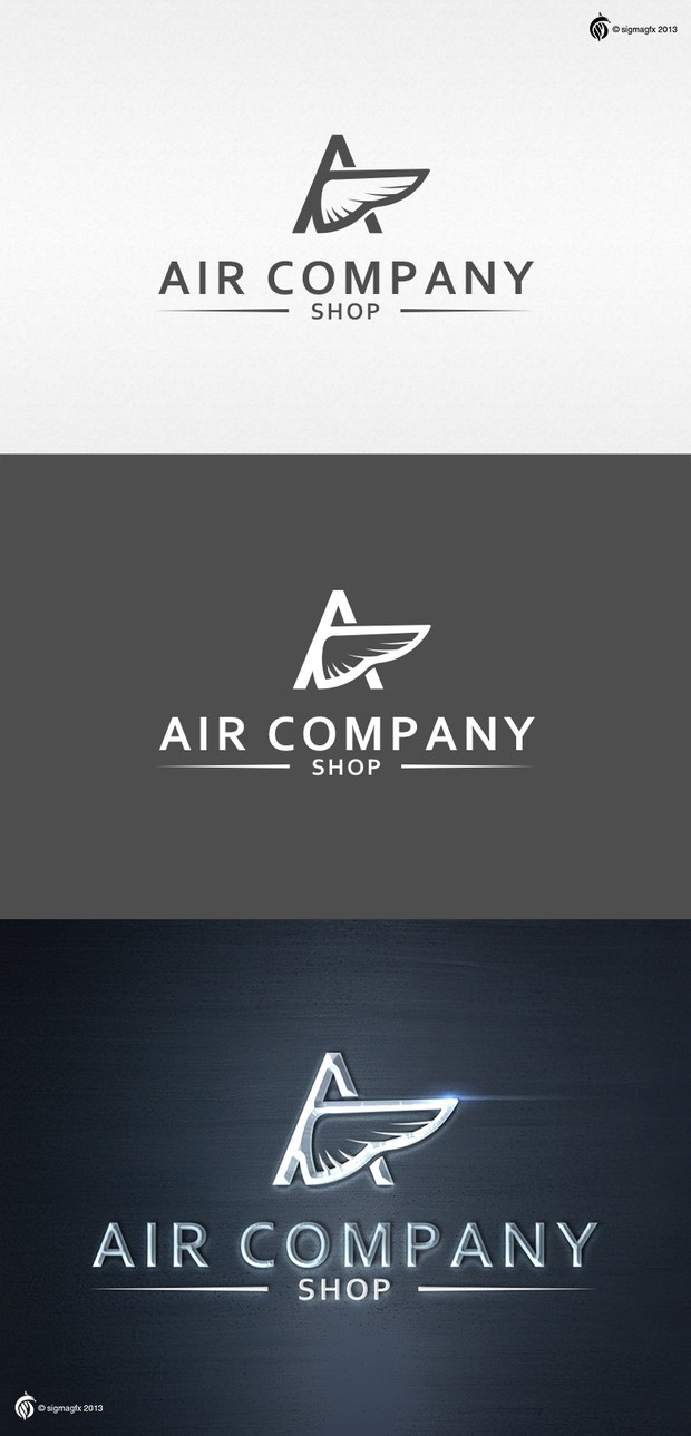 Air/wings company shop logo