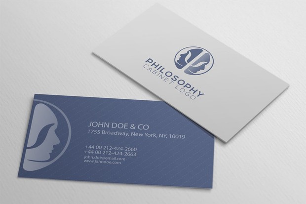 Philosophy cabinet logo and business card