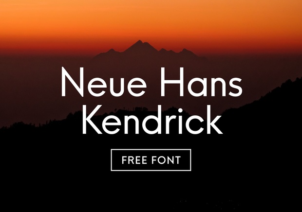 FREE FONT: Neue Hans Kendrick Regular