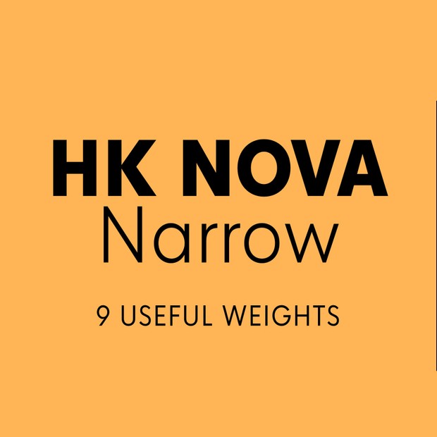 HK Nova™ Narrow Typeface Family
