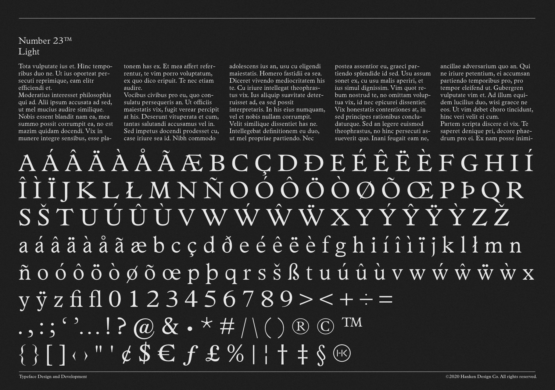 Number 23 Typeface Hanken Design Co