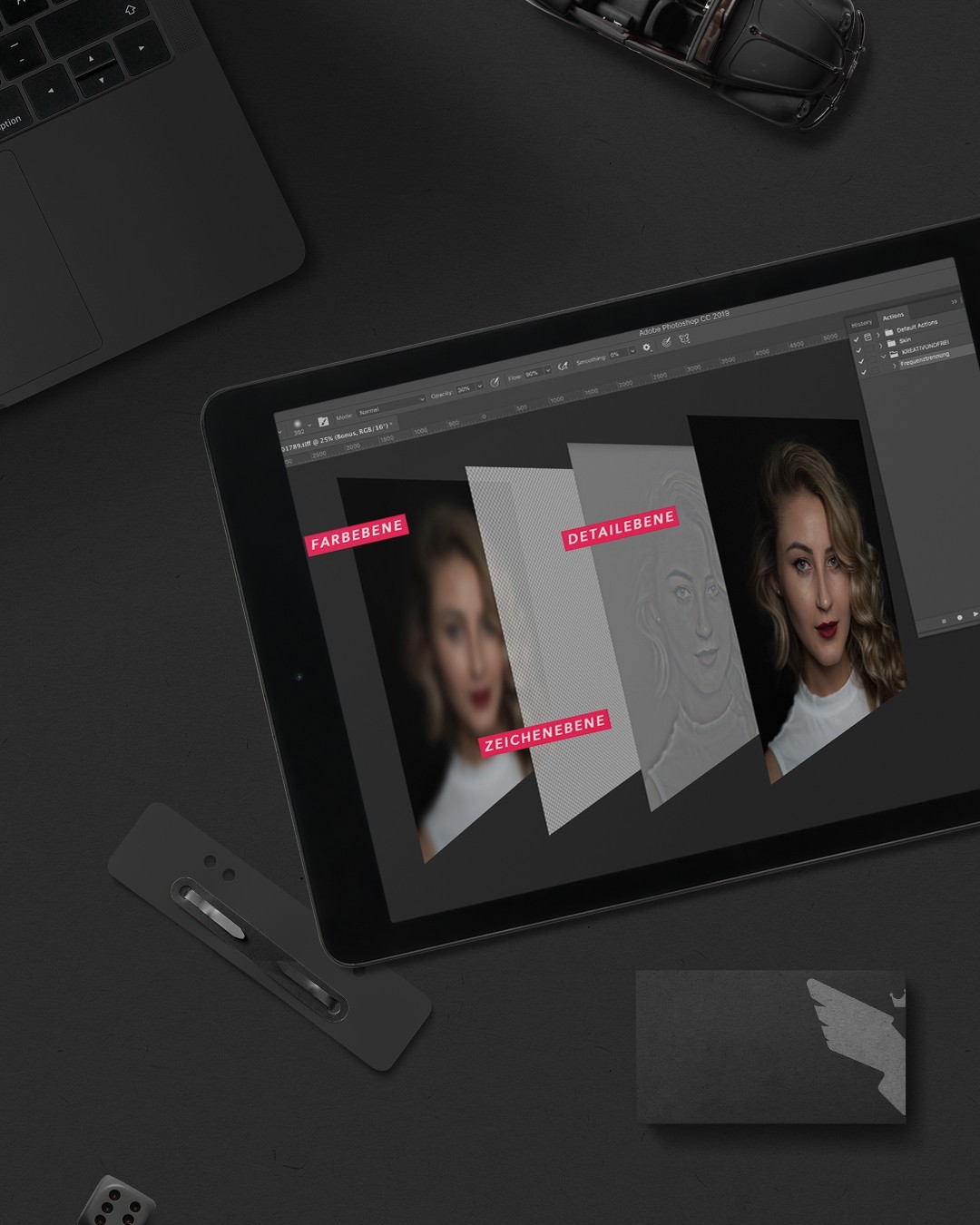 Frequenztrennung Photoshop Action Kreativundfrei