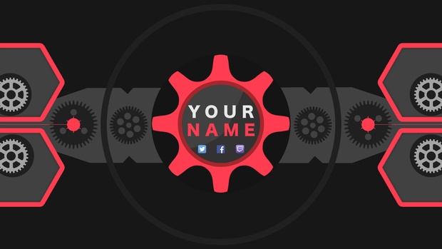 Technical Gears YouTube Channel Banner Template