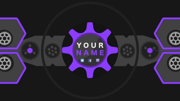 Technical Gears YouTube Channel Banner Template
