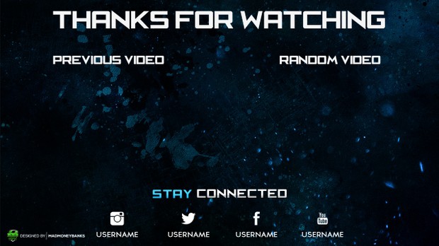 Natural Outro Card Template with Extras