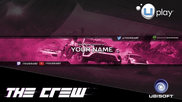 The Crew YouTube Channel Banner Template