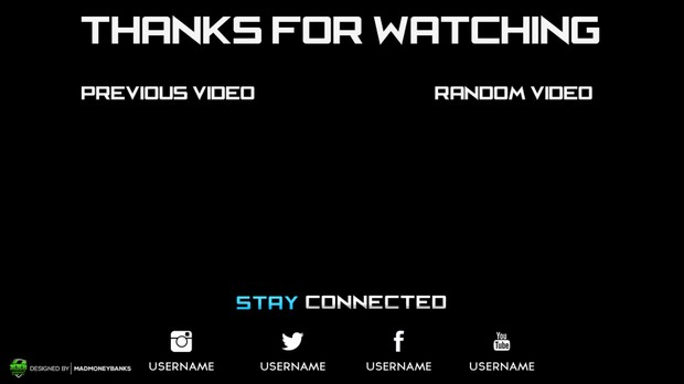 Natural Outro Card Template with Extras