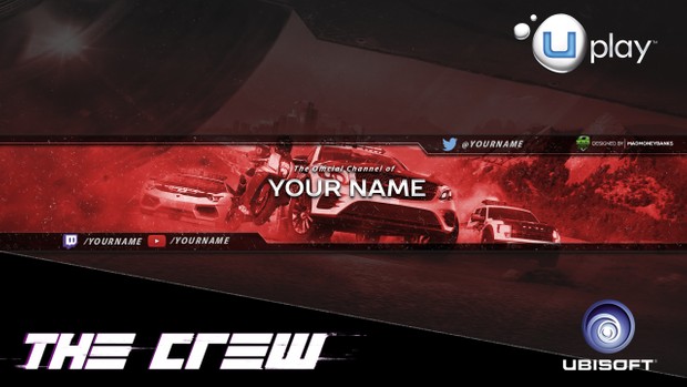 The Crew YouTube Channel Banner Template