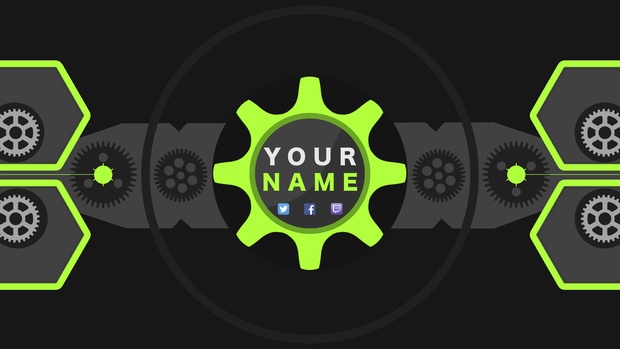 Technical Gears YouTube Channel Banner Template