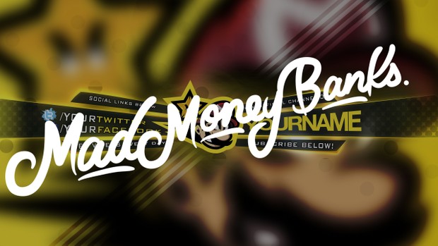 Mario Logo, YouTube Channel Banner and Twitch Overlay