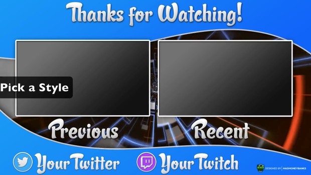 Happy Outro Card Template with Extras