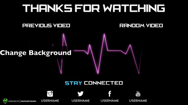 Natural Outro Card Template with Extras