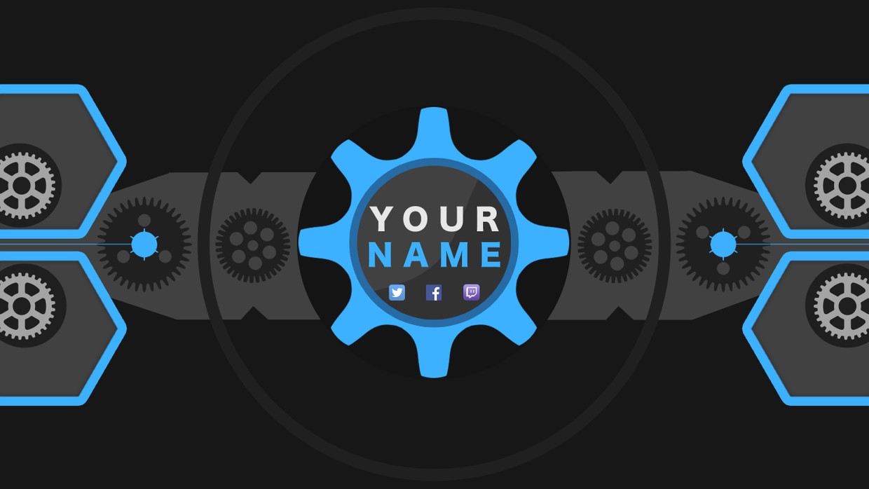 Technical Gears Youtube Channel Banner Template Madmoneybanks